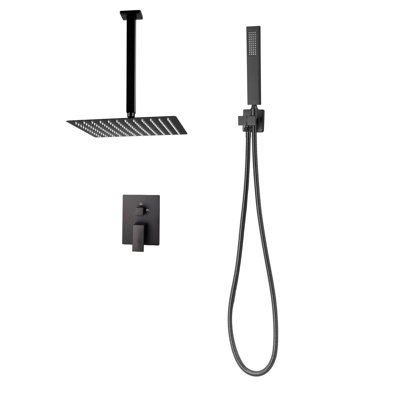 Ensemble de robinet de douche et pomme de douche carrée 12 "