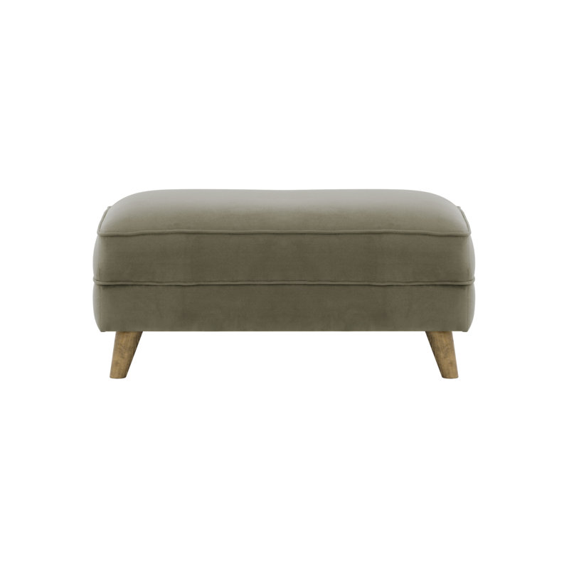 Conrad 100cm Wide Rectangle Solid Colour Ottoman, Elephant