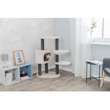 TRIXIE Moriles 39" Cat Tree with Sisal Scratching Posts, Plush Covered Condo, Hammock, Platforms, Dangling Cat Toy