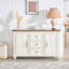Buffet 47,3 ", 2 portes, 3 tiroirs pour la salle à manger - brun / blanc
