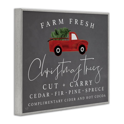 Giclée encadrée Farm Fresh Trees over Grey, design par Lux + Me Designs