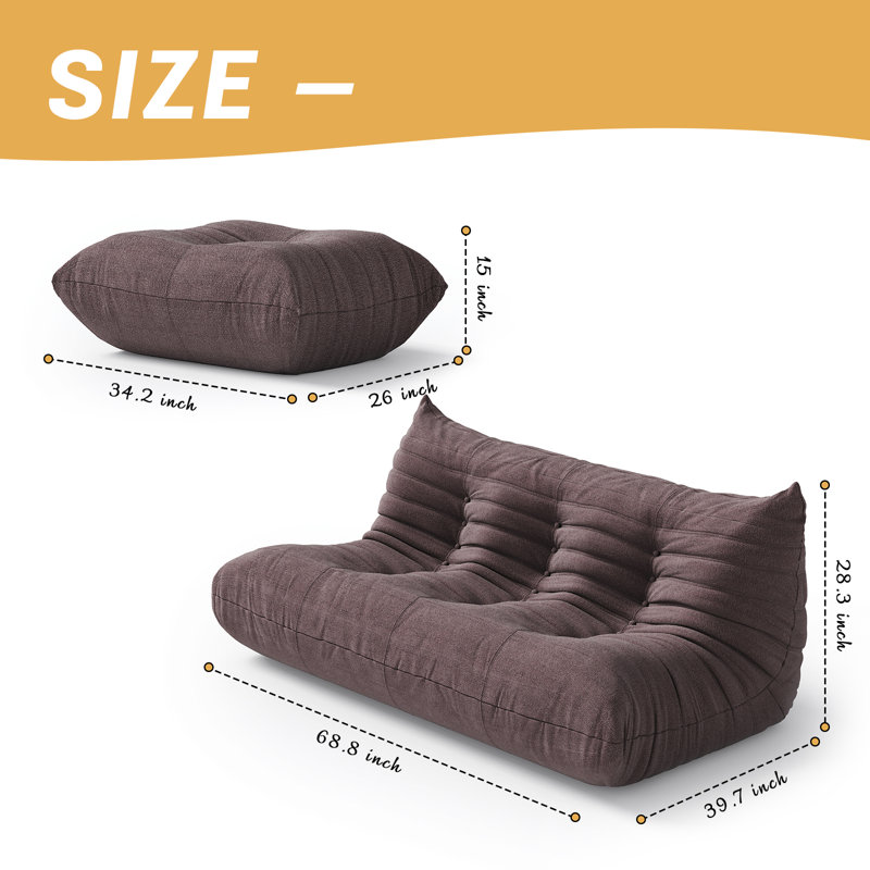 Wrought Studio Bean Bag Chair Fireside Chair - Thumbnail 2