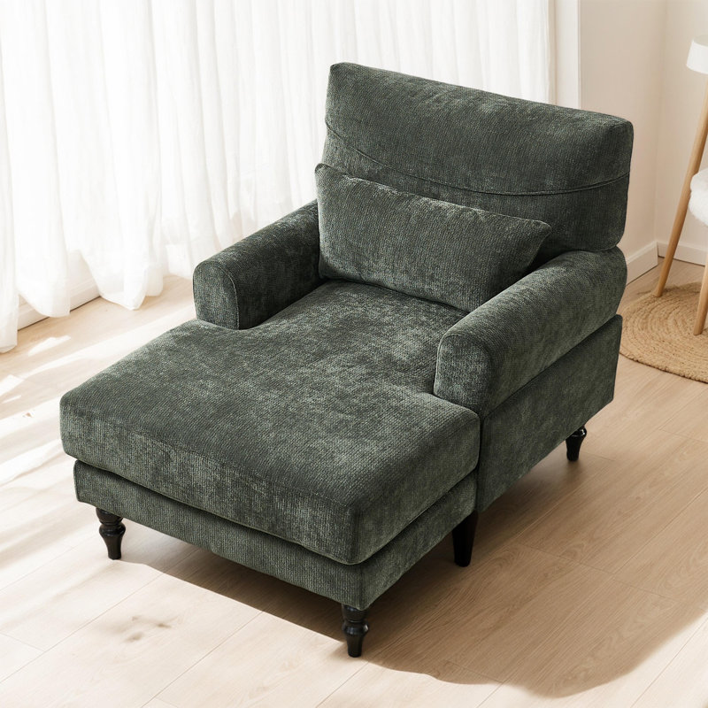 Méridienne moderne rembourrée, Vert
