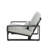 Outdoor and Indoor Aluminum Lounge Chair, Black Finished Frame With Gray Cushion-1012286207-1012286204