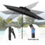 Parasol de marché rectangulaire 59 po x 106 po, base lestée incluse-123538619
