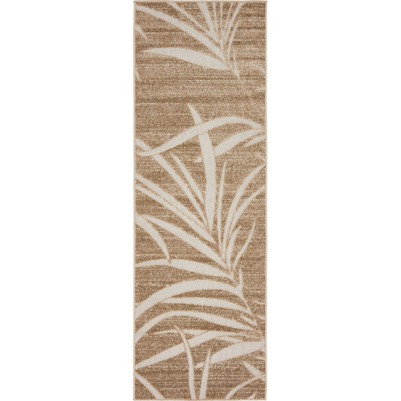 Tapis intérieur / extérieur floral Spathariko, Tapis de couloir 2 pi x 6 pi