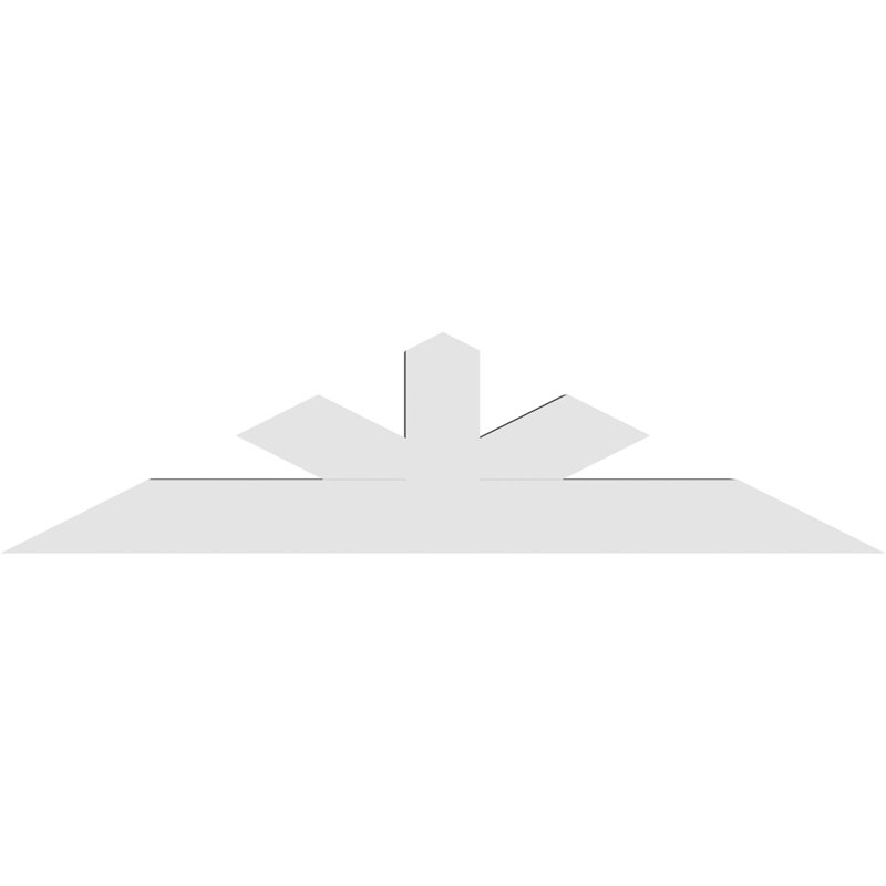 Saratoga Architectural Grade Gable Bracket, 18" H x 72" W (Pitch: 6/12), 6" D x 6" F, PVC