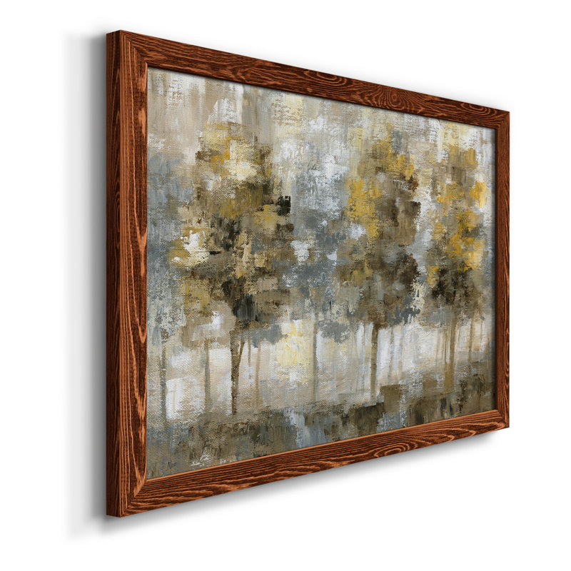 Linen Trees - Peinture sur toile encadrée, H 31 po x l 44 po x P 1 po, Toile encadrée érable