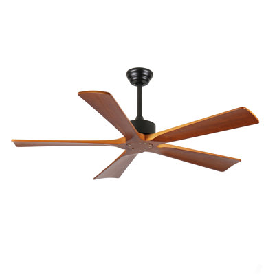 Ventilateurs de plafond 52 pouces et ventilateur de plafond intérieur en bois avec télécommande