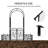 79.5 W x 19.7 D Iron Arbor with Gate and in Black