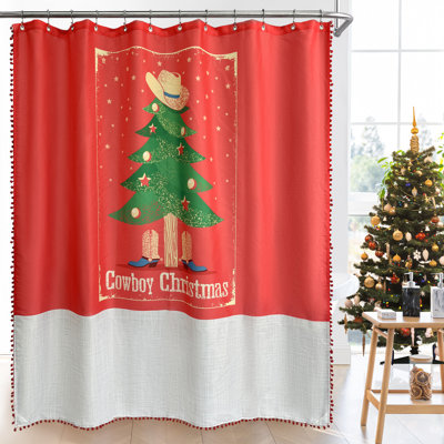 Rideau de douche Chrstmas Cowboy