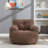 Compression Medium Adult Soft Teddy Fabric Bean Bag Chair With Foam Filled-1313060509