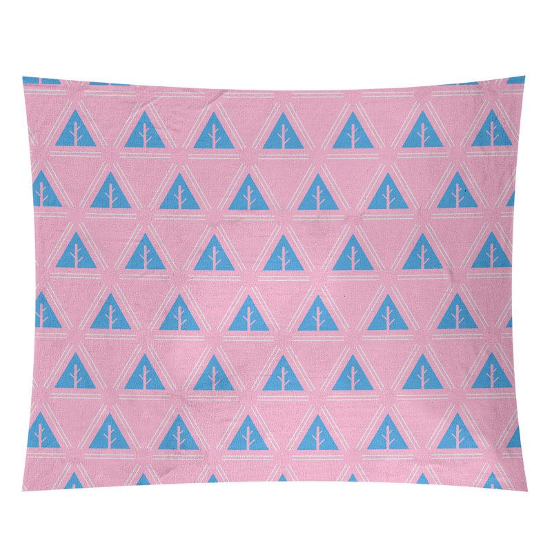 Tapisserie Barbra, H 68 po x l 80 po, Rose / sarcelle