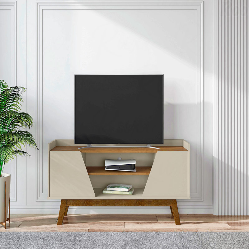 Meuble télé, grège et brun, Brun / Beige