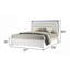 Modern Bed, Contemporary Style Bed Made With LED Headboard And Wood In White-114230975