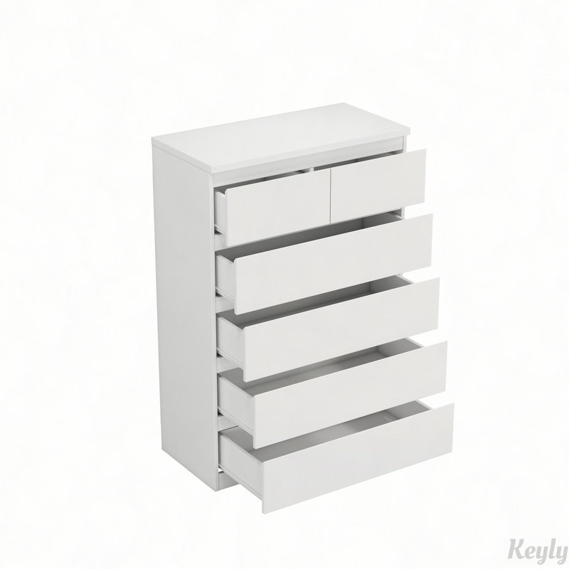 Commode sans poignées avec 2+4 tiroirs