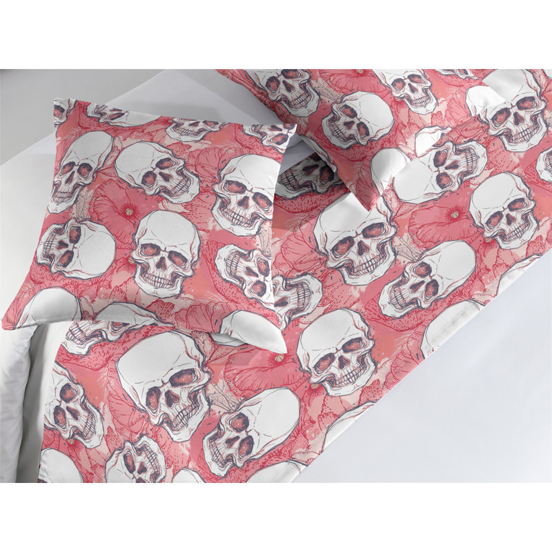 Ensemble de chemin de lit Ambesonne Skull Heads, Très grand lit