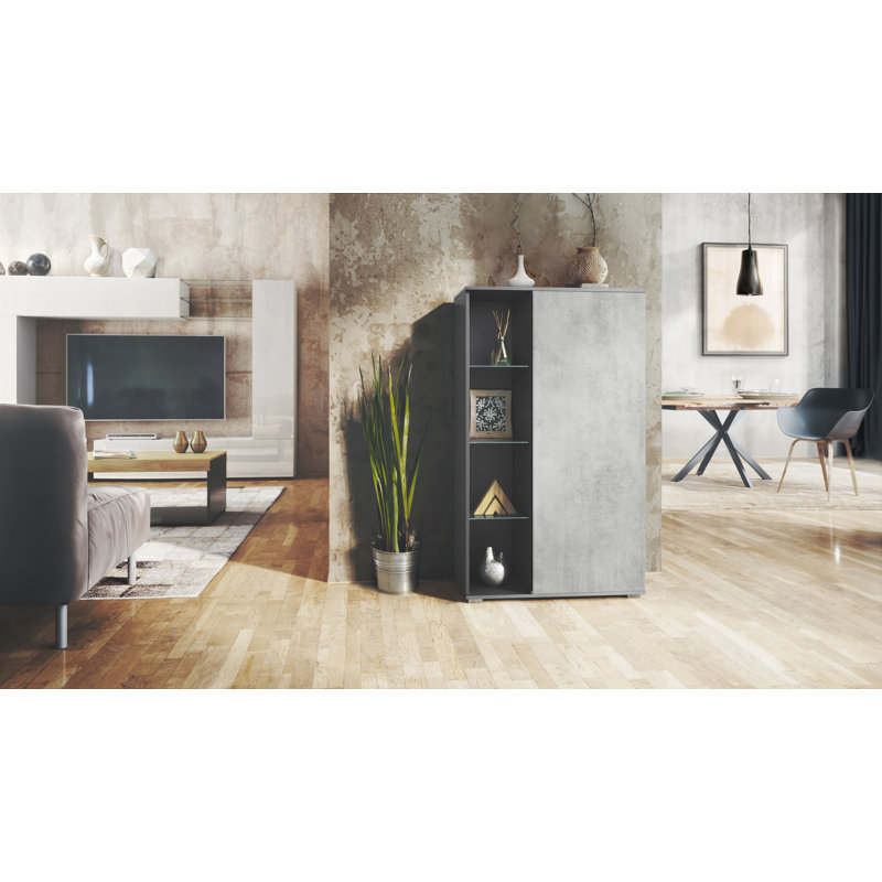 Shameerah Booth Display, Anthracite/concrete oxide