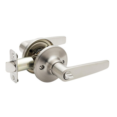 Daley Satin Stainless Privacy Bed/Bath Door Lever Daley Satin Stainless Privacy Bed/Bath Door Lever