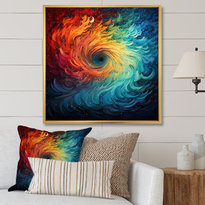 Orage coloré tourbillon kaléidoscope II - art mural abstrait, salon