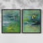 Impression encadrée Peaceful Diptych I-Premium - prêt à être accroché - pas de clous requis - pas de clous requis-859855392-859855405