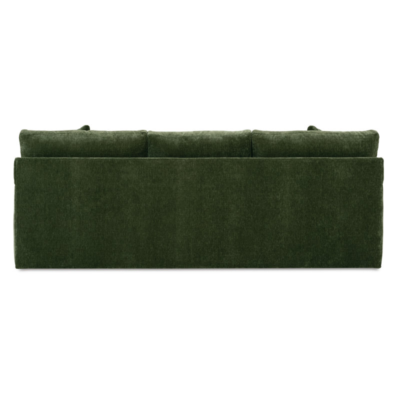 Concord Sofa, Green Chenille, 37" H x 92" W x 39" D