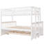 Lit simple superposé simple avec lit gigogne simple, lit superposé séparable avec tiroirs pour la chambre à coucher - Blanc