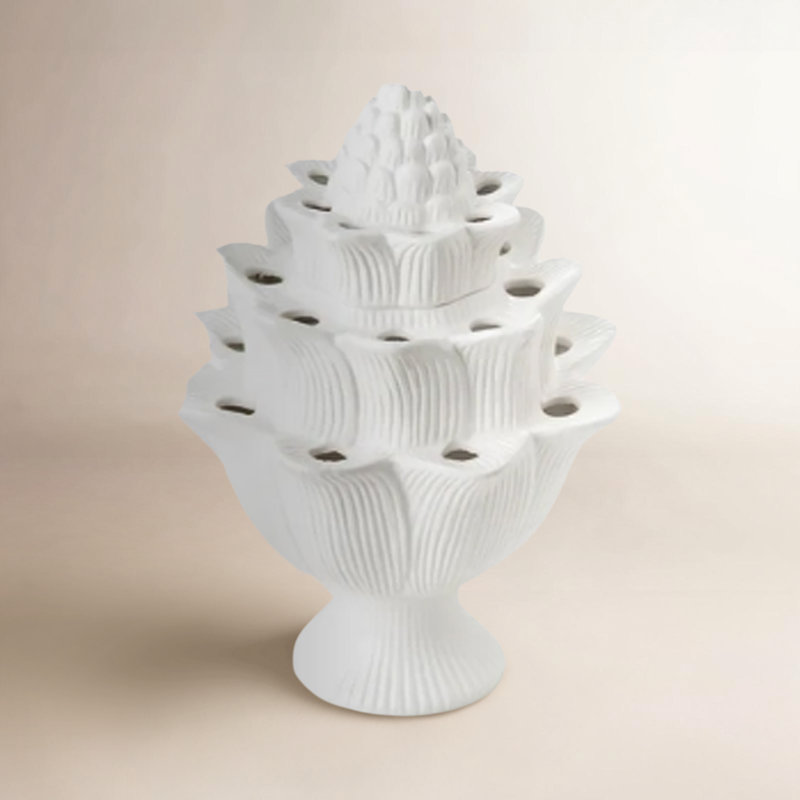 Handmade Ceramic Table Vase, 13" H x 9.5" W x 9.5" D