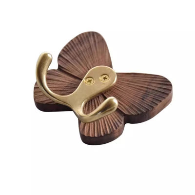 Walnut Wood Wall Hook - Heavy Duty Towel Hanger