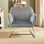 Fauteuil d'appoint en velours Glam - or moderne et élégance en velours-1412694733