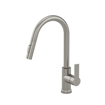 Pull Down Sprayer Kitchen Sink Faucet, Single Handle Kitchen Faucet with LED Light Base