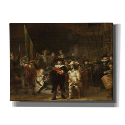 «The Night Watch» par Rembrandt van Rijn - reproduction sur toile tendue