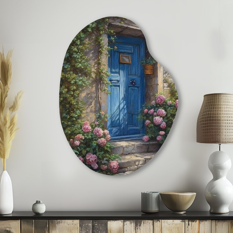 Ilana - art mural asymétrique floral, H 38 po x l 28 po x P 1 po
