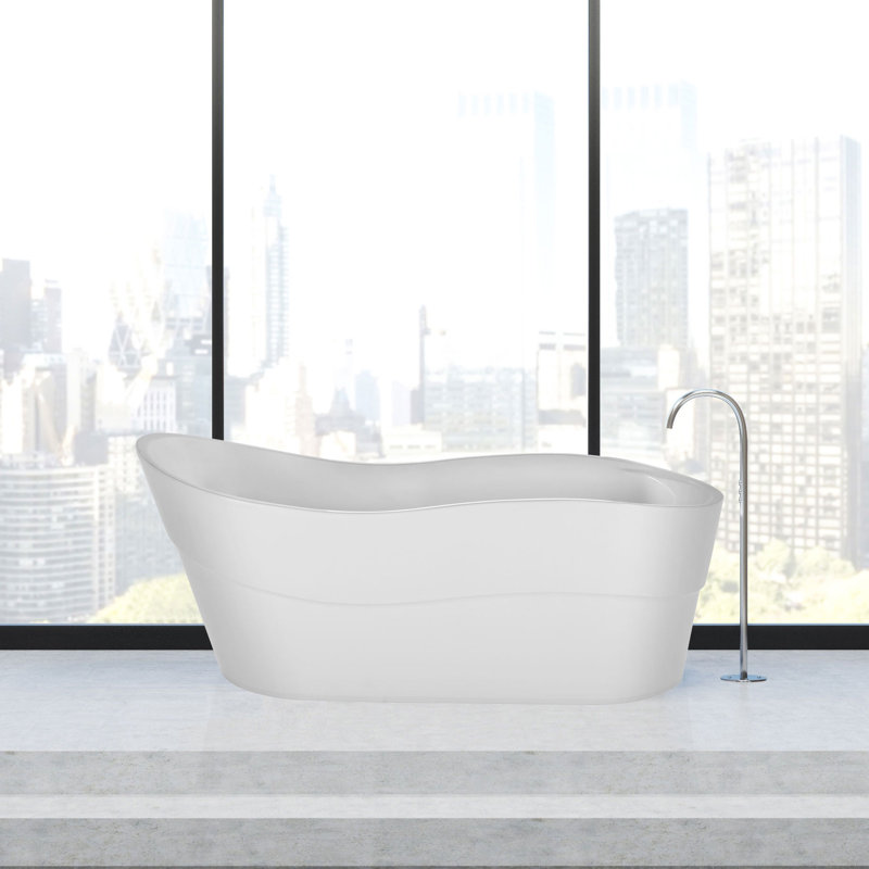 67'' x 32'' Freestanding Soaking Plastic / Acrylic Bathtub