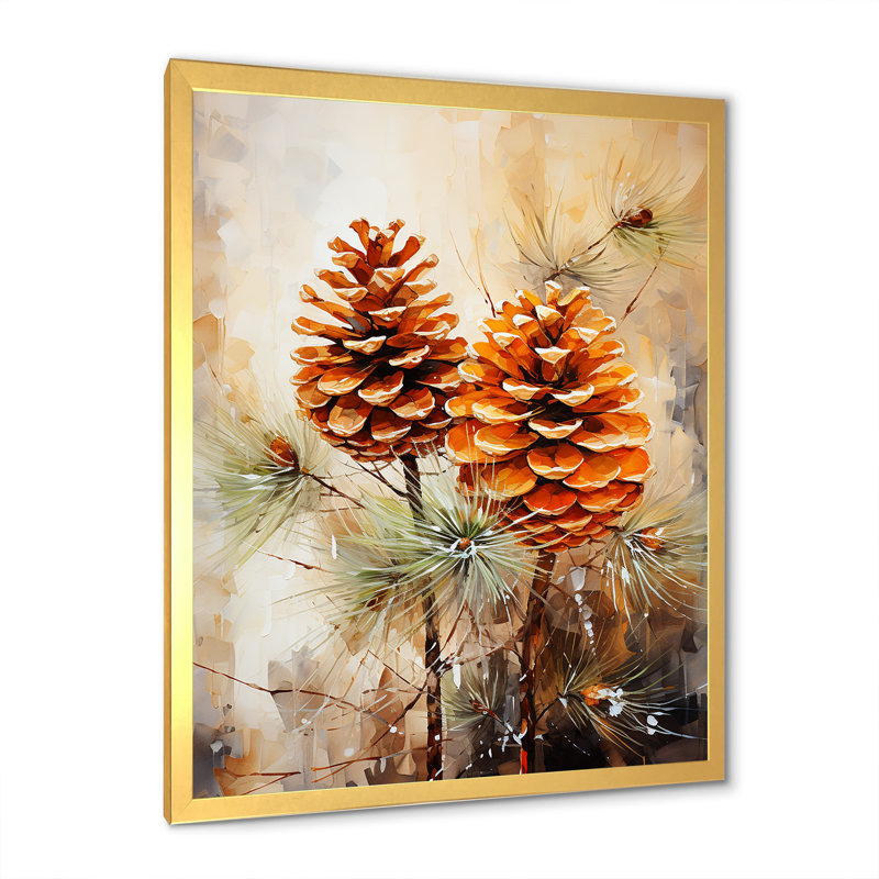 Épinette, pin, forêt, art mural, H 32 po x l 24 po x P 1 po, Cadre photo doré simple