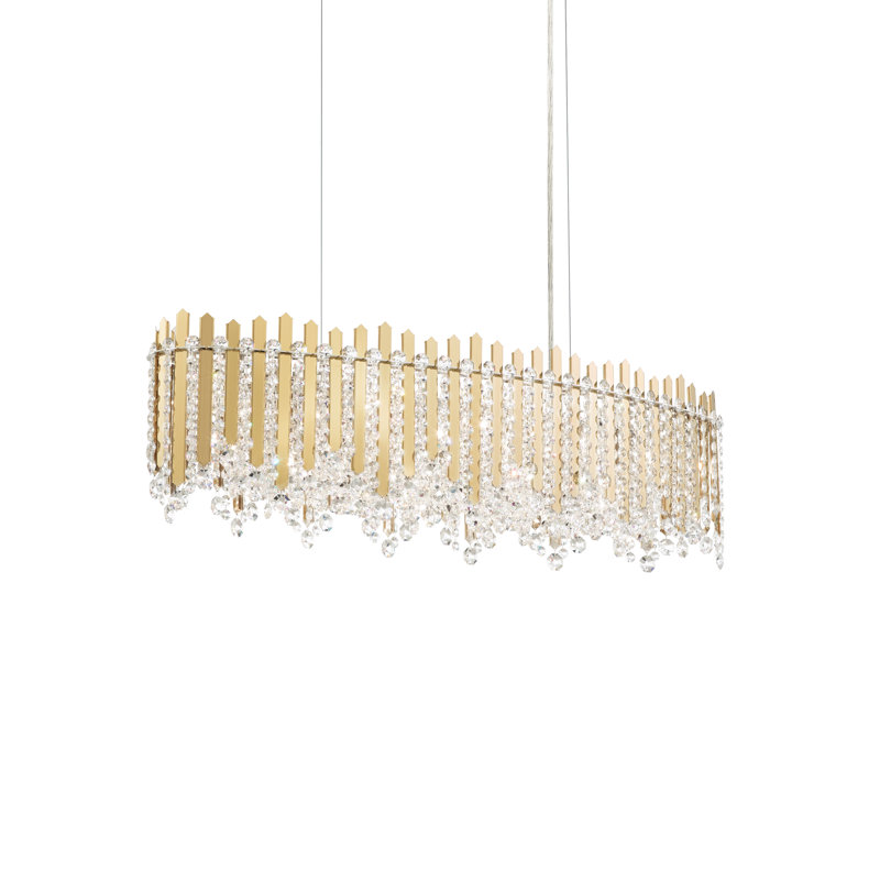 Chatter 12 - Light Pendant, Gold Mirror, Heritage Crystal