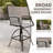 Patio Bar Dining Set With Square Bar Table And Armrest Bar Height Chairs (Set Of 3)-695840420