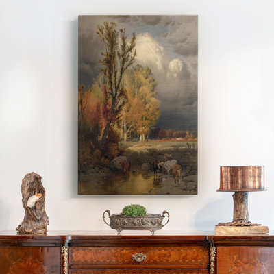 Paysage rétro CLXIX - Toile tendue avec châssis