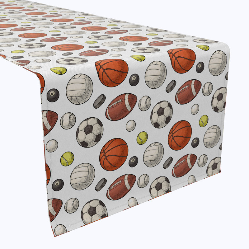 Table Runner, 100% Cotton, 16X72", Athletics, 108" L x 16" W
