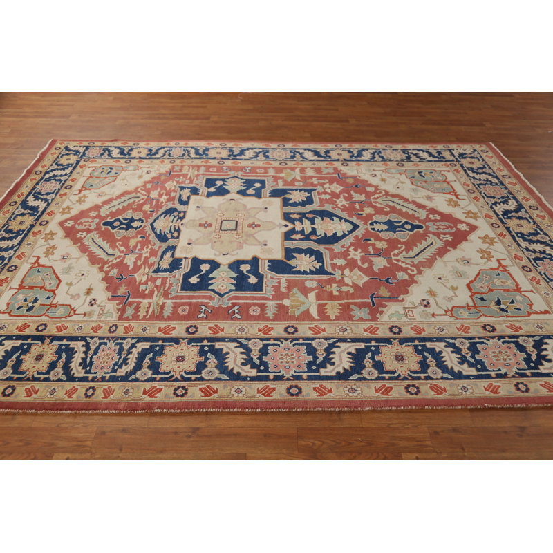 Tapis traditionnel en laine à motif géométrique 7 x 10