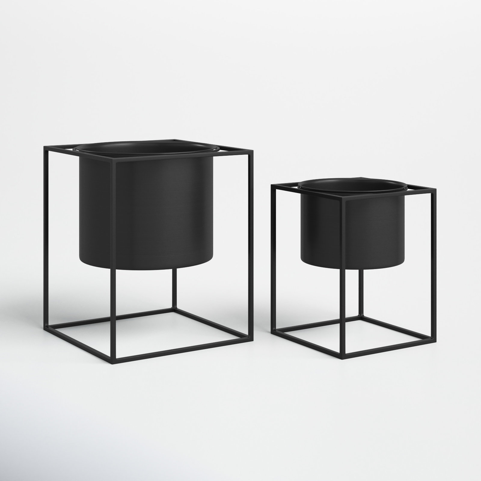 Rosina 8" Pot Planter, Black
