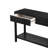 Ash Veneer Console Table, Classic Striped Design, With 2 Drawers & Open Shelf-831260243