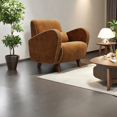 Fauteuil en chenille léger et luxueux