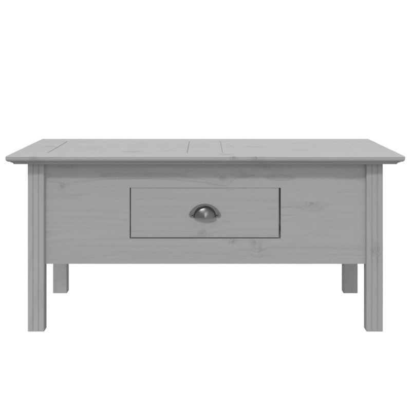 Coffee Table BODO 39.4"x21.7"x18.1" Solid Wood Pine, Gray