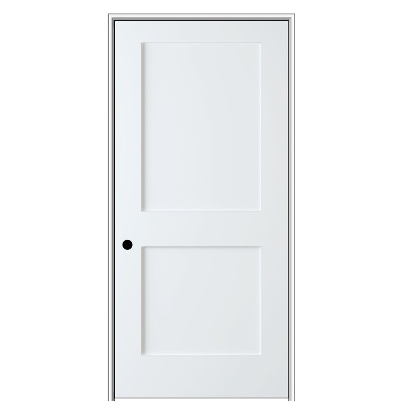 Shaker intérieur 2 panneaux apprêté, S'ouvre à droite vers l'intérieur, 28 po x 81,75 po