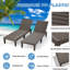 Chaise longue d'extérieur avec coussins   