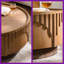 Table basse élégante et moderne avec motif cannelé à la main