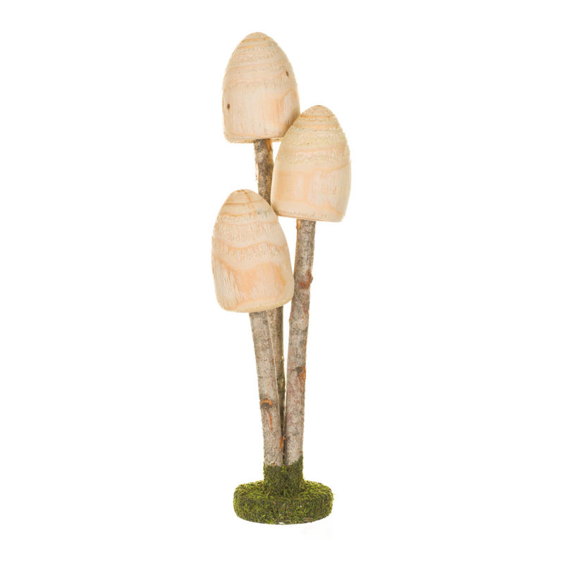 Présentoir à champignon à poils longs beige