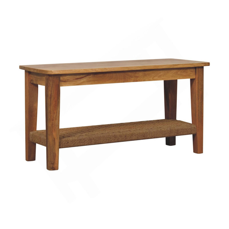 Table basse Rope, tablette ouverte, brun clair