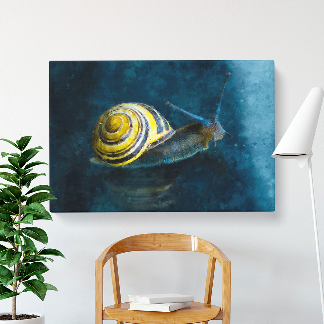 Yellow Snail - Wrapped Canvas Print